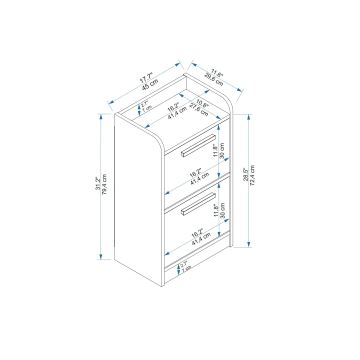 Mesa de cabeceira LUSES 79,4x45 cm pinho atlantic/bege