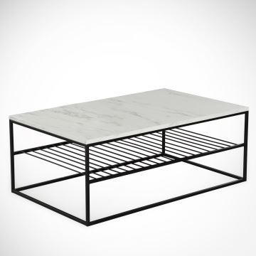 Mesa de centro ETNA 43x95 cm cinzento/preto