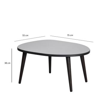 Mesa de centro GUSTO 38x75 cm preto