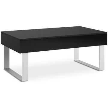 Mesa de centro PAVO 45x110 cm preto brilhante