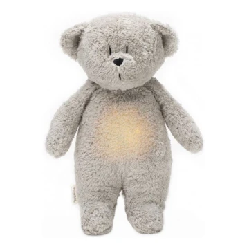 Moonie - Amigo aconchegante com melodia e iluminação urso pequeno organic cinzento natur