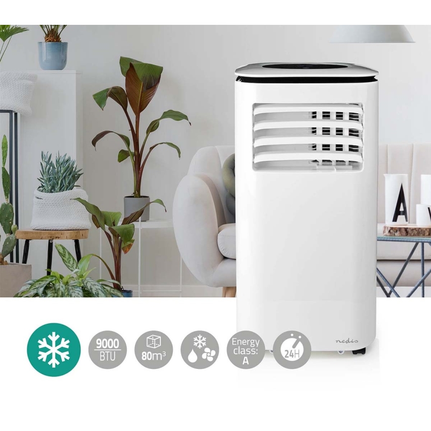 Ar condicionado inteligente e portátil 3 em 1, incluindo acessórios 1023W/230V 9000 BTU + comando