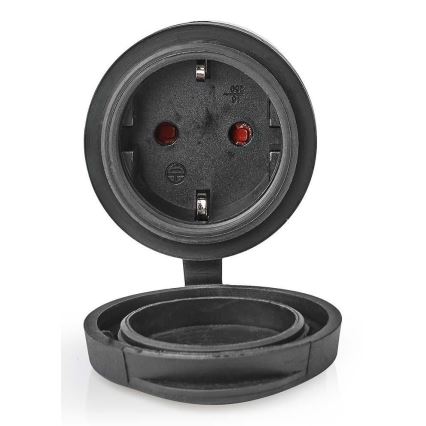 Tomada inteligente 3680W/230V/Schuko Tipo F/16A Wi-Fi IP44 preta