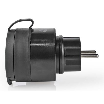 Tomada inteligente 3680W/230V/Schuko Tipo F/16A Wi-Fi IP44 preta