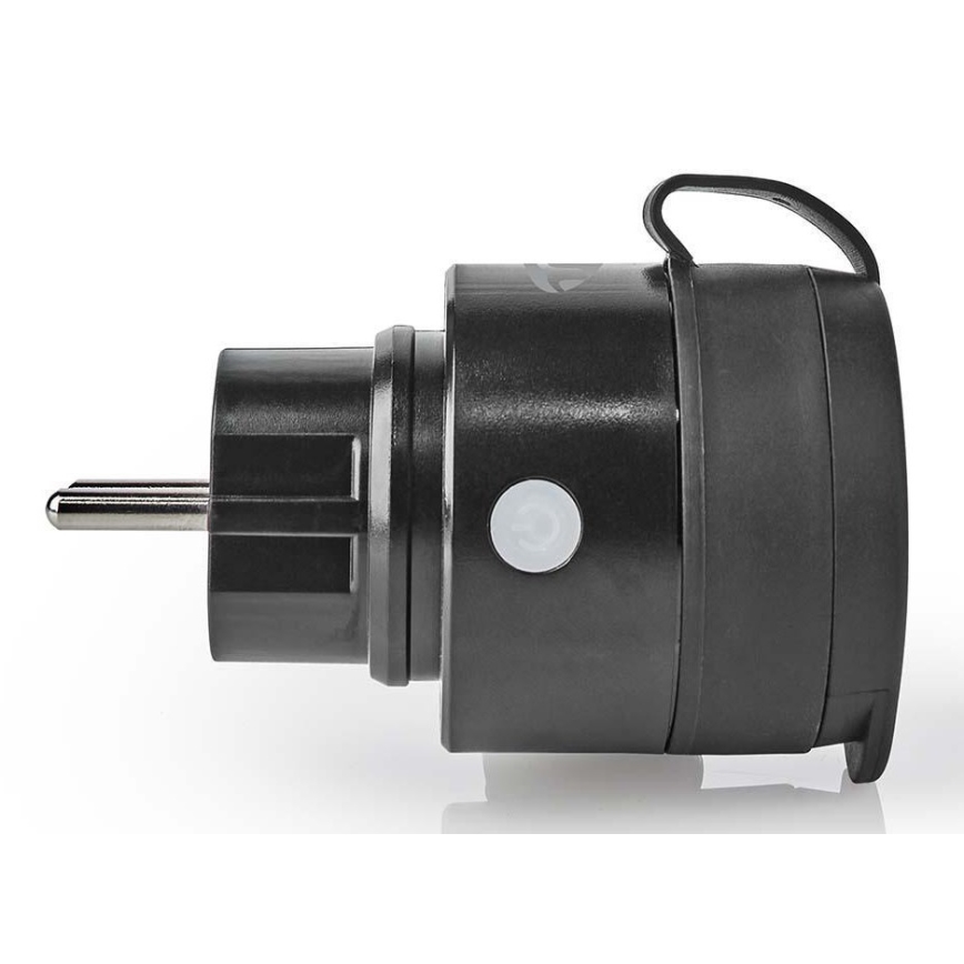 Tomada inteligente 3680W/230V/Schuko Tipo F/16A Wi-Fi IP44 preta