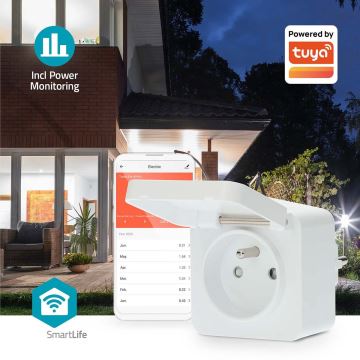 Tomada inteligente 3680W/230V/ Type E/16A Wi-Fi Tuya IP44