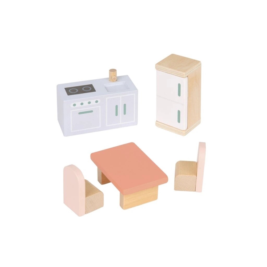 New Classic Toys - Casa de bonecas de madeira vermelha