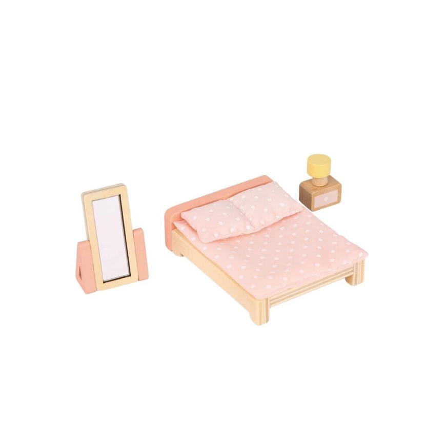 New Classic Toys - Casa de bonecas de madeira vermelha