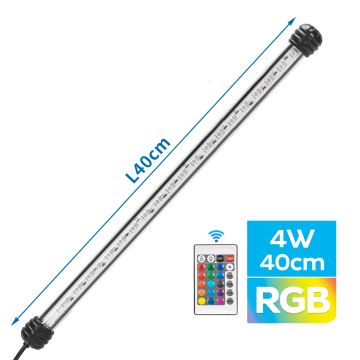 Nobleza - Iluminação LED RGB para aquários LED/4W/230V IPX7 + comando