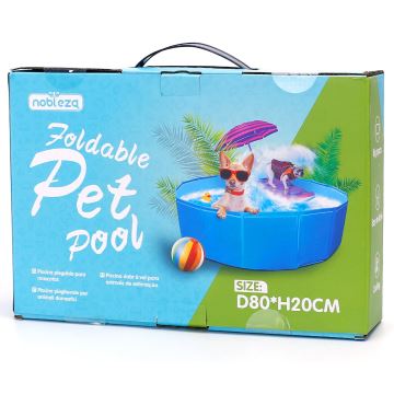 Nobleza - Piscina dobrável para cães diâmetro 0,8 m