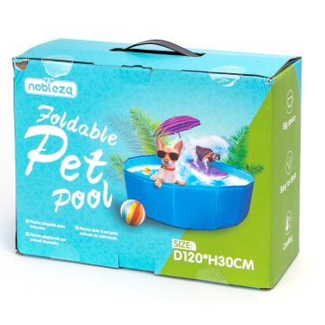 Nobleza - Piscina dobrável para cães diâmetro 1,2 m