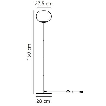 Nordlux - Candeeiro de chão ALTON 1xE27/25W/230V dourado