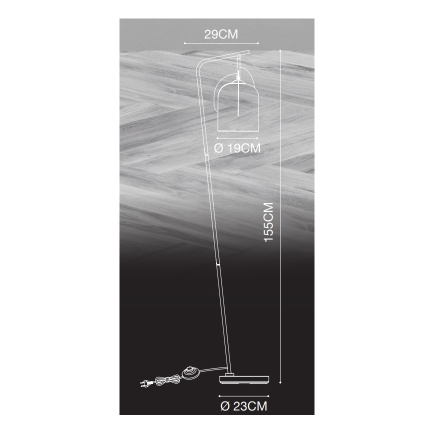 Nordlux - Candeeiro de chão BOSHI 1xE27/40W/230V