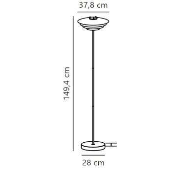 Nordlux - Candeeiro de chão BRETAGNE 1xG9/25W/230V antracite