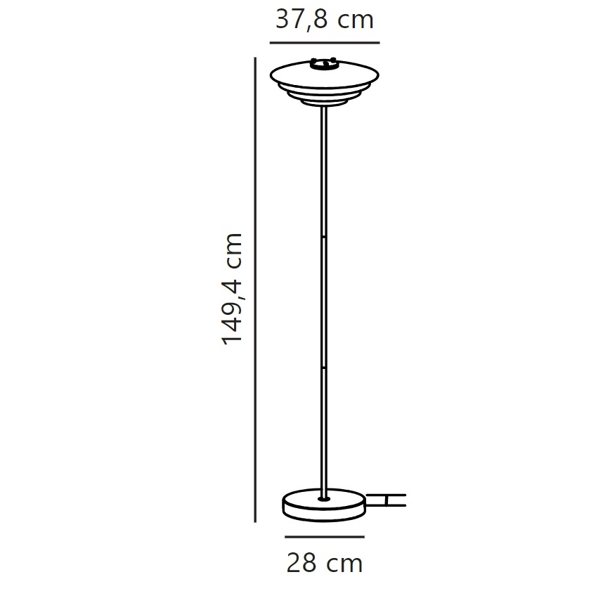 Nordlux - Candeeiro de chão BRETAGNE 1xG9/25W/230V antracite