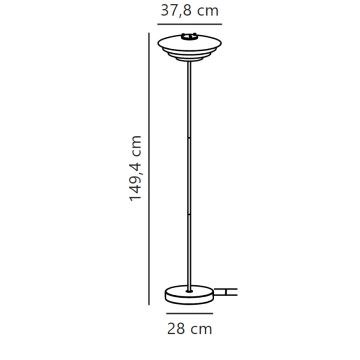 Nordlux - Candeeiro de chão BRETAGNE 1xG9/25W/230V branco