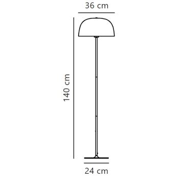 Nordlux - Candeeiro de chão CERA 1xE27/60W/230V dourado