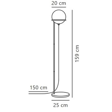 Nordlux - Candeeiro de chão WILSON 1xG9/5W/230V preto