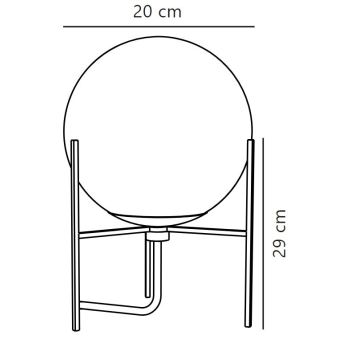 Nordlux - Candeeiro de mesa ALTON 1xE14/15W/230V