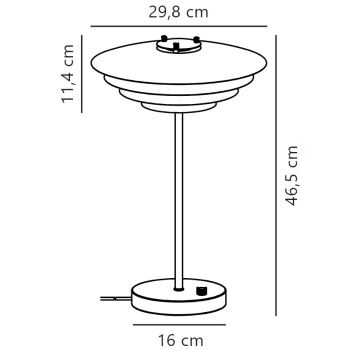 Nordlux - Candeeiro de mesa BRETAGNE 1xG9/25W/230V antracite