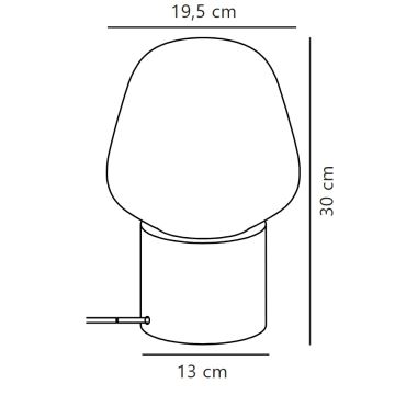 Nordlux - Candeeiro de mesa CHRISTINA 1xE27/25W/230V betão/cinzento