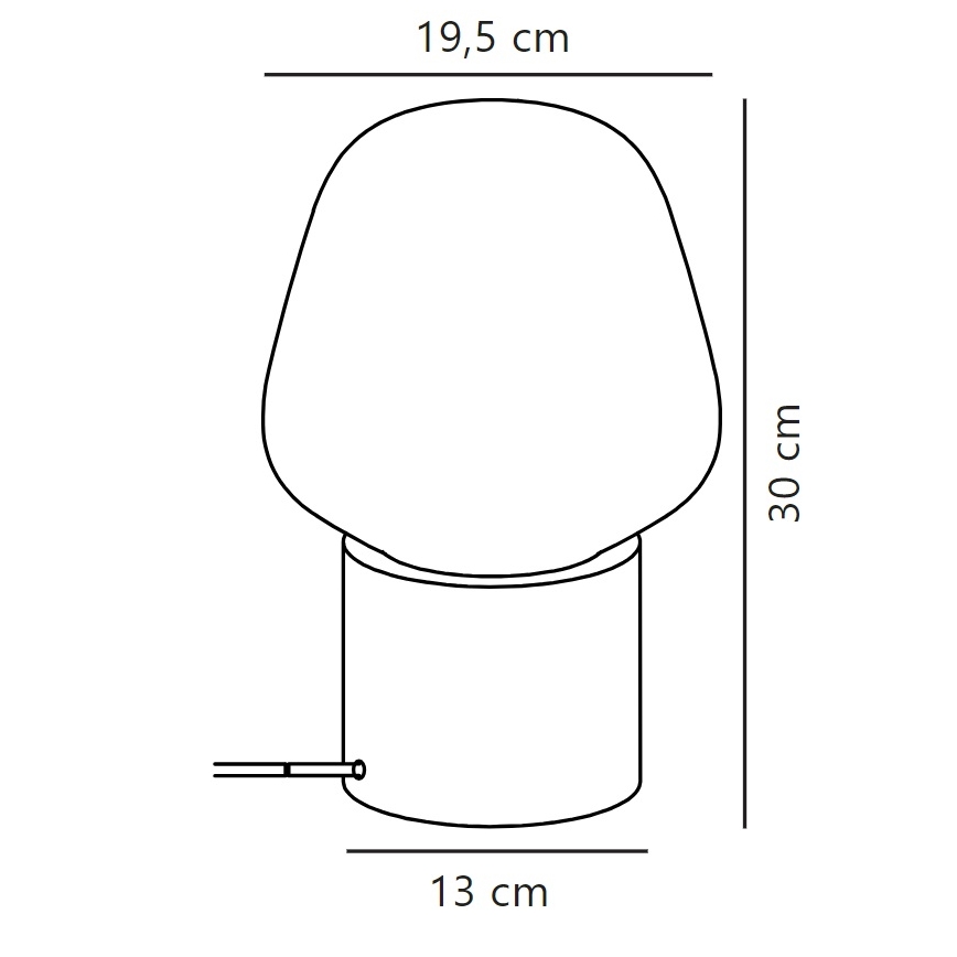 Nordlux - Candeeiro de mesa CHRISTINA 1xE27/25W/230V betão/cinzento