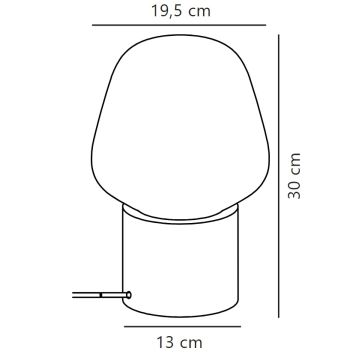 Nordlux - Candeeiro de mesa CHRISTINA 1xE27/25W/230V betão/cinzento