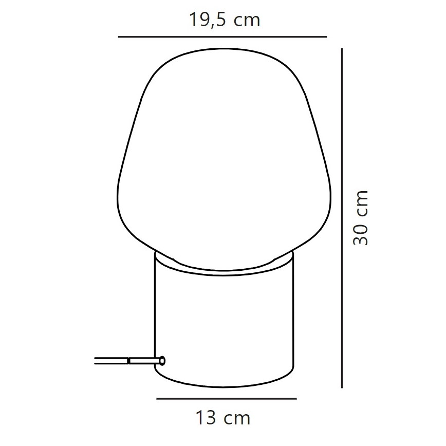 Nordlux - Candeeiro de mesa CHRISTINA 1xE27/25W/230V betão/cinzento