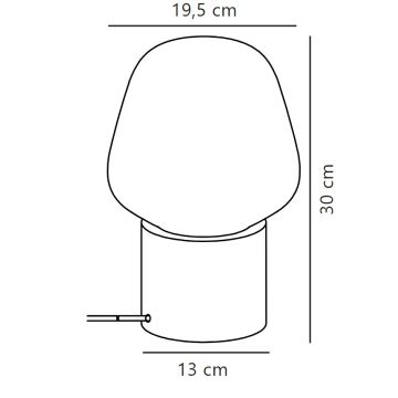 Nordlux - Candeeiro de mesa CHRISTINA 1xE27/25W/230V borracha de figueira