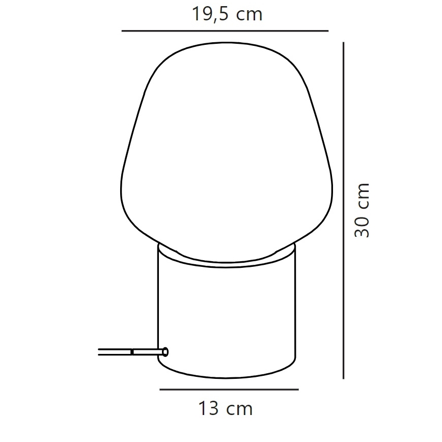 Nordlux - Candeeiro de mesa CHRISTINA 1xE27/25W/230V borracha de figueira