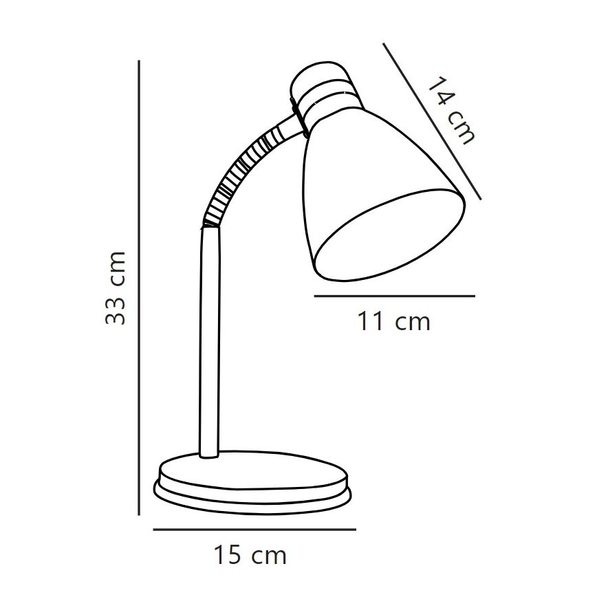 Nordlux - Candeeiro de mesa CYCLONE 1xE14/15W/230V branco