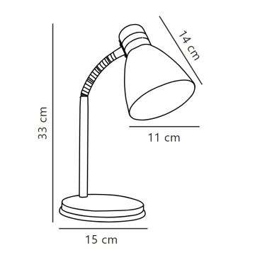 Nordlux - Candeeiro de mesa CYCLONE 1xE14/15W/230V preto