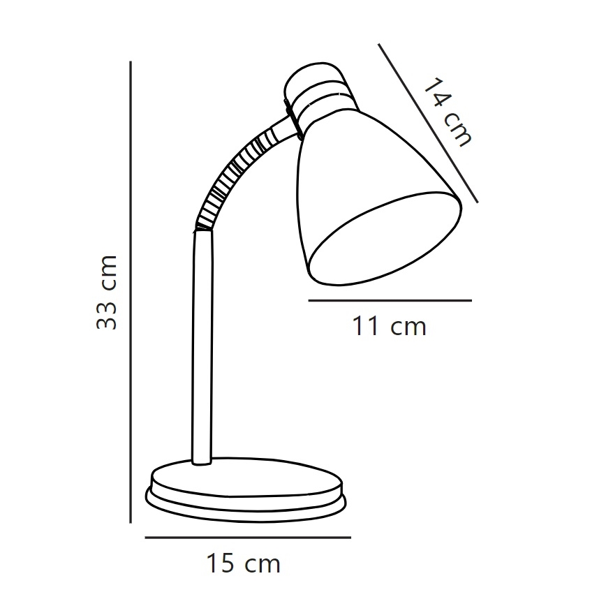 Nordlux - Candeeiro de mesa CYCLONE 1xE14/15W/230V preto