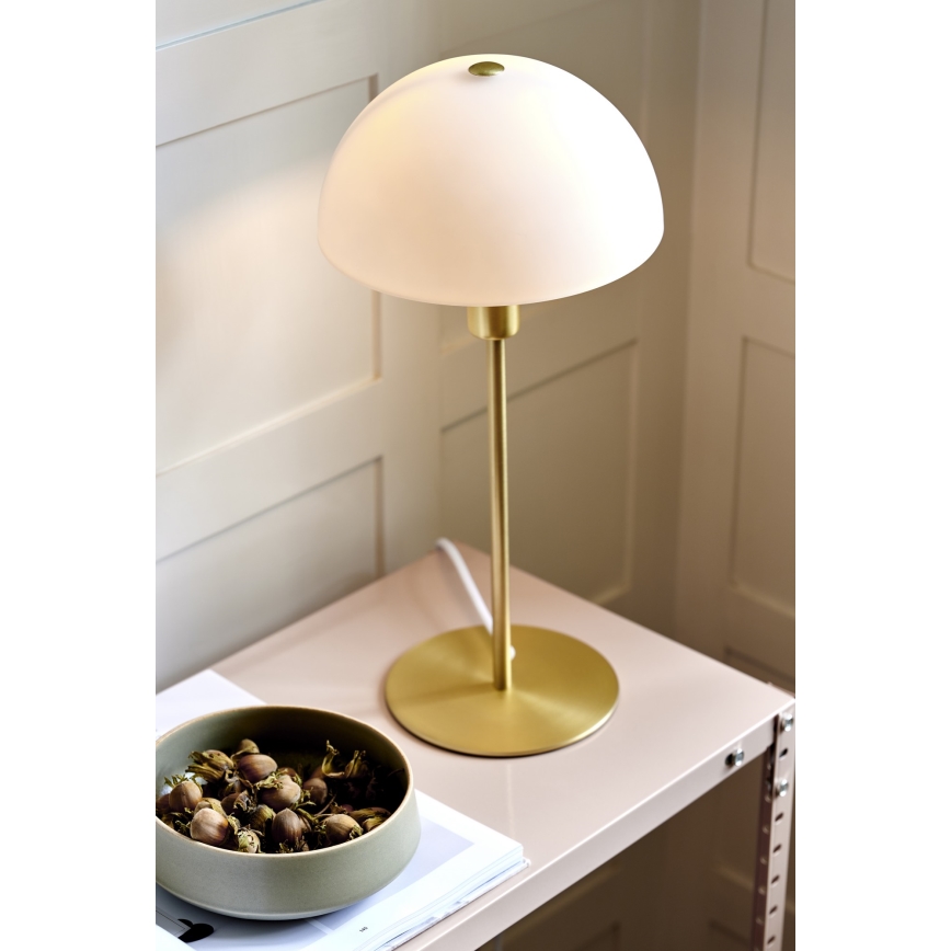 Nordlux - Candeeiro de mesa ELLEN 1xE14/40W/230V dourado/branco