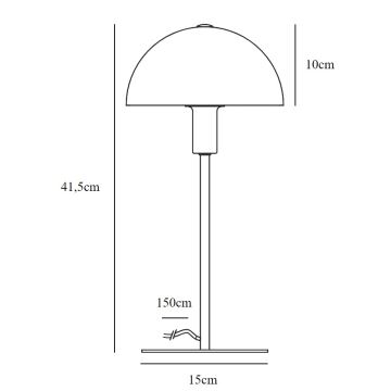 Nordlux - Candeeiro de mesa ELLEN 1xE14/40W/230V dourado/branco