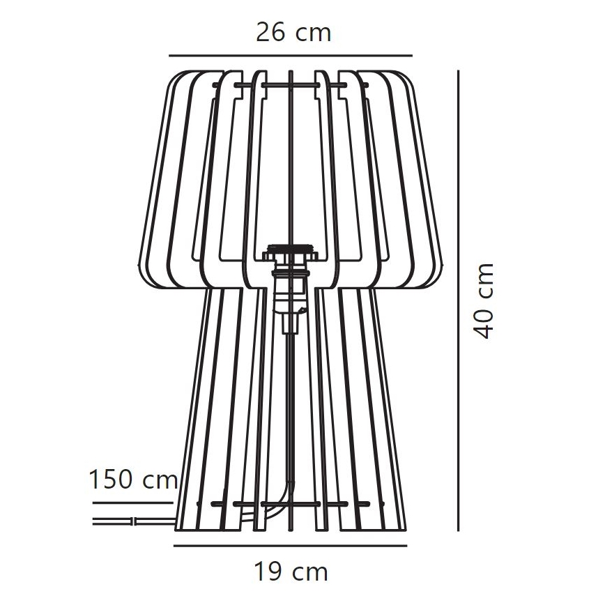 Nordlux - Candeeiro de mesa GROA 1xE27/40W/230V