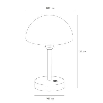 Nordlux - Candeeiro de mesa de exterior com regulação ELLEN LED/2,8W/3,7V IP44 bege