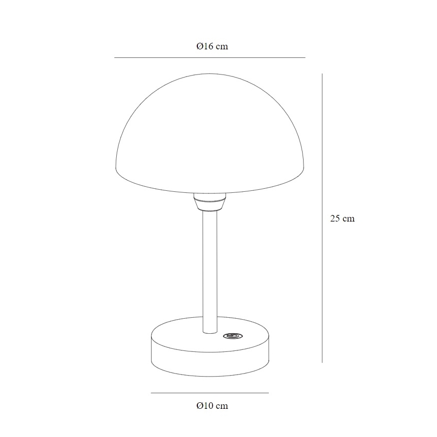 Nordlux - Candeeiro de mesa de exterior com regulação ELLEN LED/2,8W/3,7V IP44 bege