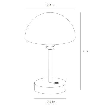 Nordlux - Candeeiro de mesa LED com regulação ELLEN LED/2,8W/3,7V IP44 branco