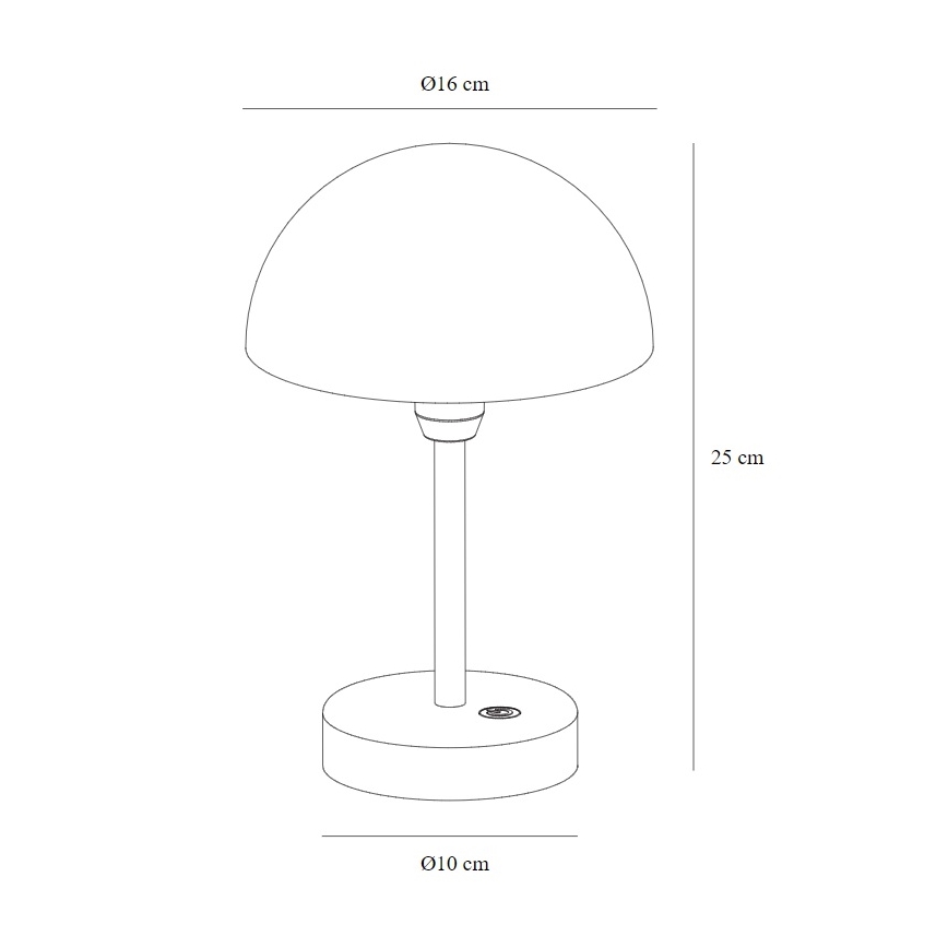 Nordlux - Candeeiro de mesa LED com regulação ELLEN LED/2,8W/3,7V IP44 branco