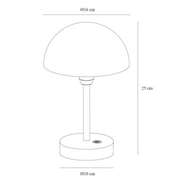 Nordlux - Candeeiro de mesa LED com regulação ELLEN LED/2,8W/3,7V IP44 verde