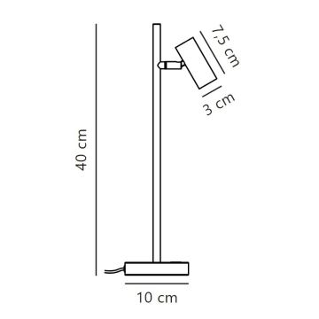 Nordlux - Candeeiro de mesa LED com regulação OMARI LED/3,2W/230V preto