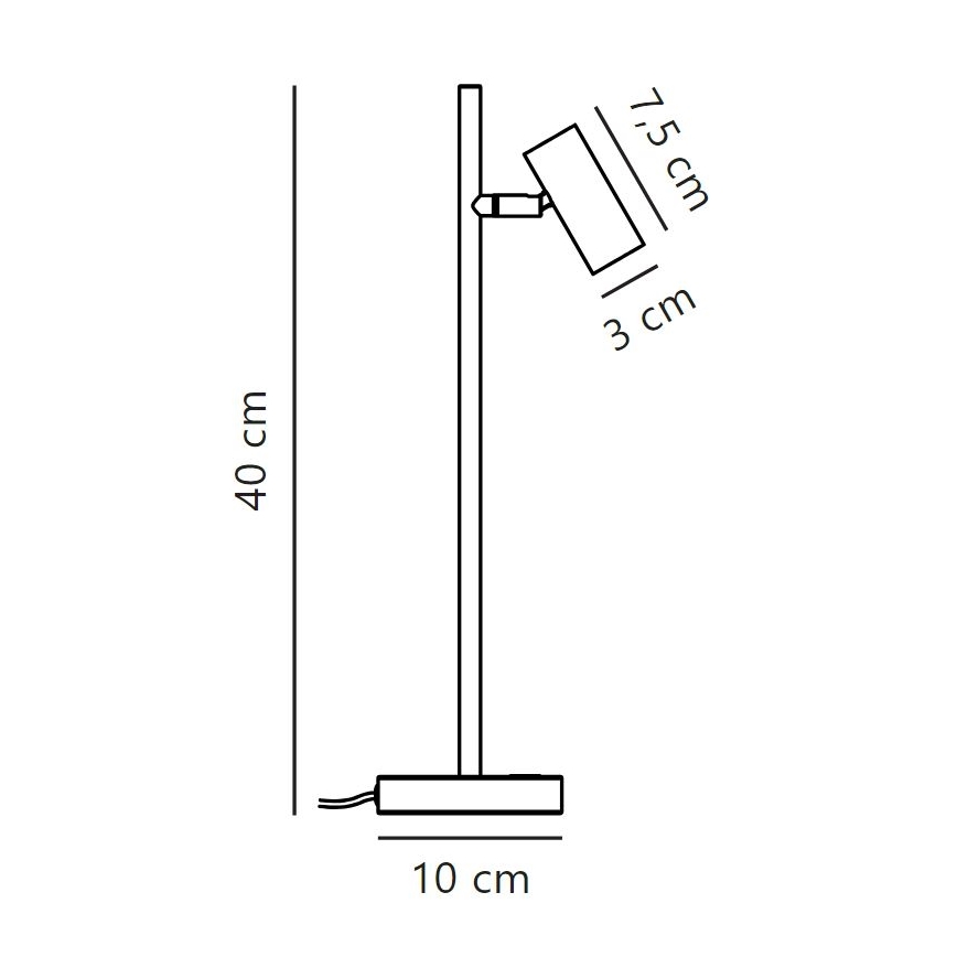 Nordlux - Candeeiro de mesa LED com regulação OMARI LED/3,2W/230V preto