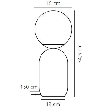 Nordlux - Candeeiro de mesa NOTTI 1xE14/25W/230V castanho