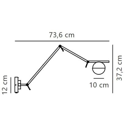 Nordlux - Candeeiro de parede CONTINA 1xG9/5W/230V preto