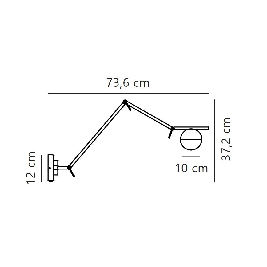 Nordlux - Candeeiro de parede CONTINA 1xG9/5W/230V preto