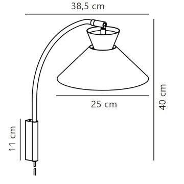 Nordlux - Candeeiro de parede DIAL 1xE27/40W/230V branco