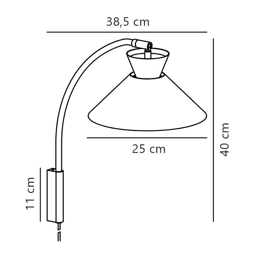 Nordlux - Candeeiro de parede DIAL 1xE27/40W/230V branco