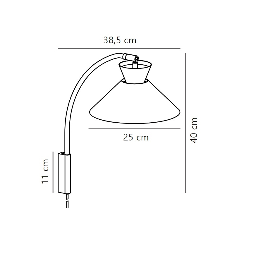 Nordlux - Candeeiro de parede DIAL 1xE27/40W/230V cinzento