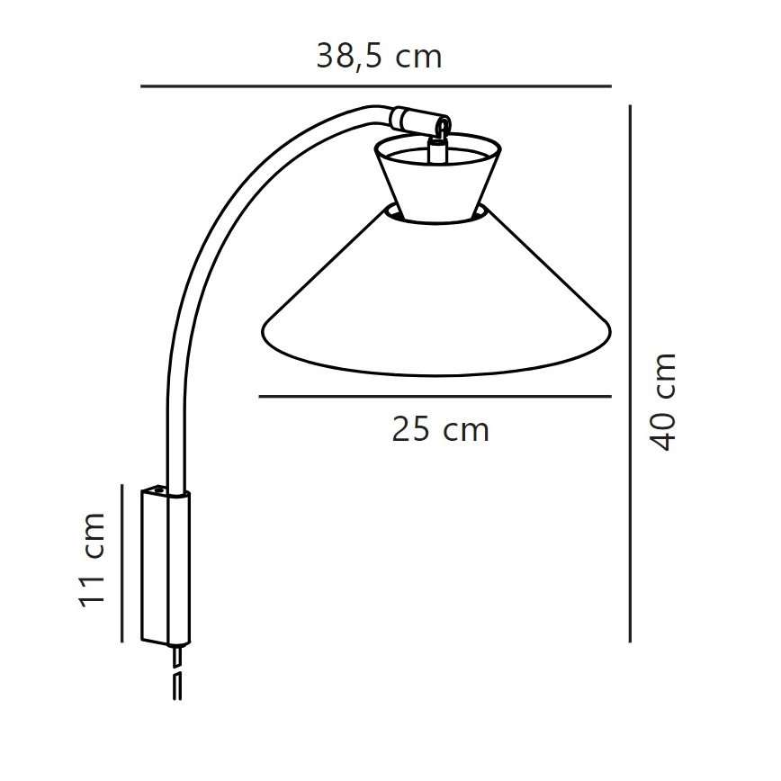 Nordlux - Candeeiro de parede DIAL 1xE27/40W/230V preto